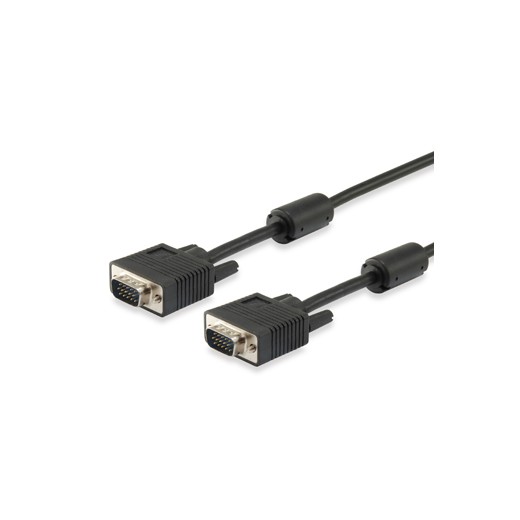 Equip Cable VGA 2 x HD 15 Macho - Doble Apantallado - Longitud 20 m. - Color Negro
