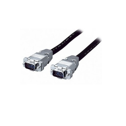 Equip Cable VGA Alargador 2 x HDB15 VGA Macho - Carcasas Metalicas - Tornillos Moleteados - Longitud 30 m. - Color Negro