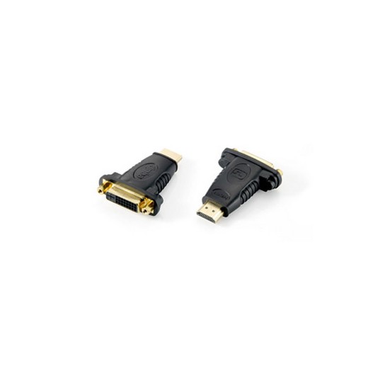 Equip Adaptador HDMI Macho a DVI Hembra - Conectores Dorados - Admite una Resolucion de hasta 1920 x 1080
