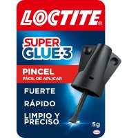 Loctite Super Glue-3 Pincel 5gr - Adhesivo Universal Triple Resistencia - Fuerza y Uso Instantaneo - 2640969/2046283/2640782