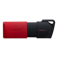 Kingston DataTraveler Exodia M Memoria USB 128GB - USB 3.2 Gen 1 - Capuchon Movil - Enganche para Llavero - Color Negro/Rojo(Pendrive)