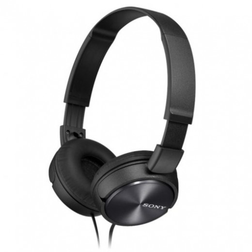 Sony MDR-ZX310 Auriculares con Microfono - Plegables - Diadema Ajustable - Almohadillas Acolchadas - Controles en Cable - Cable