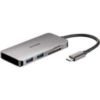 D-Link Hub USB-C 6 en 1 Lector SD