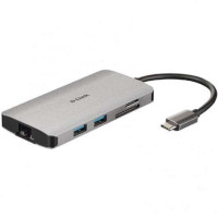 D-Link Hub USB-C 8 en 1 Lector SD