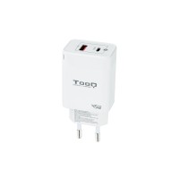 Tooq Cargador de Pared GaN USB-C/PD + USB-A/QC 45W - Color Blanco