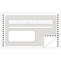 Apli Formulario Recibos en Continuo 240mm x 4' - 1 Copia - Numeracion Secuencial - Papel Autocopiativo - Blanco