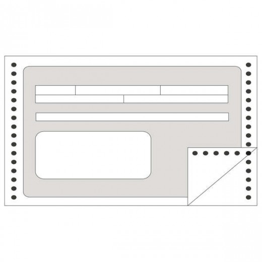 Apli Formulario Recibos en Continuo 240mm x 4' - 1 Copia - Numeracion Secuencial - Papel Autocopiativo - Blanco