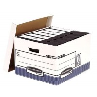 Fellowes Bankers Box Contenedor de Archivos Folio - Montaje Automatico Fastfold - Carton Reciclado Certificacion FSC