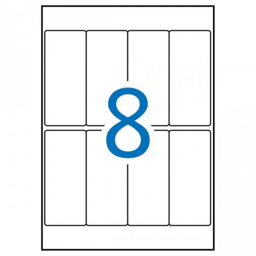 Apli Etiquetas A5 Blancas 36.0 x 82.0mm 15 Hojas