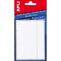 Apli Etiquetas Doble Frontal Blancas 12.0 x 30.0mm