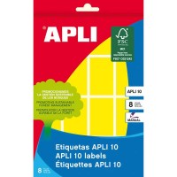 Apli Etiquetas 10 Amarillas 25 x 40mm 8 Hojas