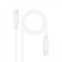 Nanocable Cable USB 2.0 3A - Tipo USB-C/M-USB-C/M - 1m - Color Blanco