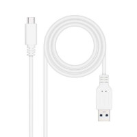 Nanocable Cable USB 3.1 Gen2 10Gbps 3A USB-C/M-A/M - 1.5m - Color Blanco