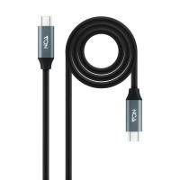 Nanocable Cable USB 3.2 Gen2X2 100W 4K/60Hz USB-C M/M 0.5m - Color Negro