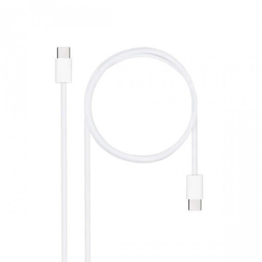 Nanocable Cable USB-C 2.0 60W 3A - USB-C/M-USB-C/M - 2m - Color Blanco