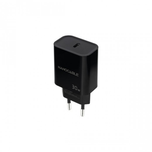 Nanocable Cargador de Pared USB-C/PD 30W - Color Negro