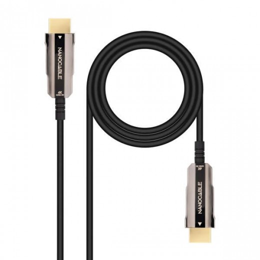 Nanocable Cable HDMI v2.0 AOC Macho a HDMI v2.0 Macho 10m - 4K@60Hz 18Gbps - Color Negro