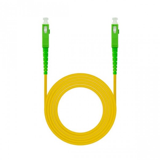 Nanocable Cable Fibra SC/APC-SC/APC Monomodo LSZH 1m - Color Amarillo