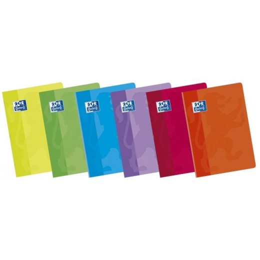 Oxford Classic Pack de 10 Libretas Grapadas Formato A4 Liso - 48 Hojas - Tapa Blanda Plastificada - Colores Surtidos