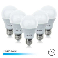 Elbat Pack de 5 Bombillas LED A60 15W E27 1350lm - 6500K Luz Fria