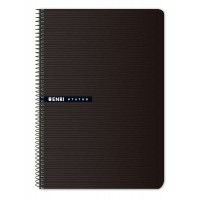 Enri Status Fº Tapa Dura Cuaderno Espiral 4x4 - 100 Hojas - Color Negro