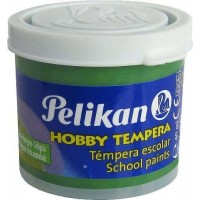 Pelikan Tempera Escolar Frasco 40ml - Facil de Lavar - Ideal para Actividades Escolares - Color Verde