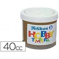 Pelikan Tempera Escolar Frasco 40ml - Ideal para Proyectos Escolares - Facil de Lavar - No Toxica - Color Siena Tostada