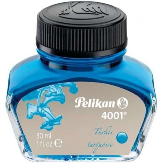 Pelikan Tinta 4001 No.78 - Frasco 30 ml - Asegura el Perfecto Funcionamiento de la Estilografica - Color Turquesa