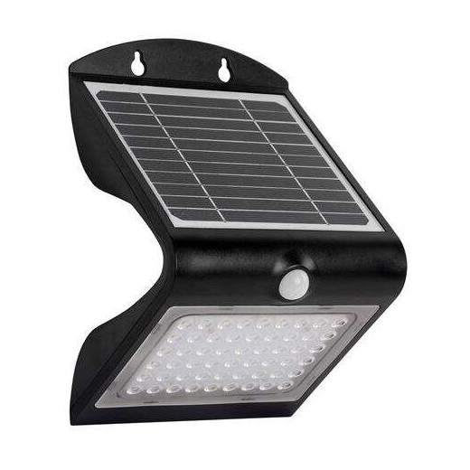 Elbat Aplique Led Solar Doble Iluminacion 4W - 500LM - Luz Fria 6000K - Luz Calidad 3000K - Sensor de Movimiento