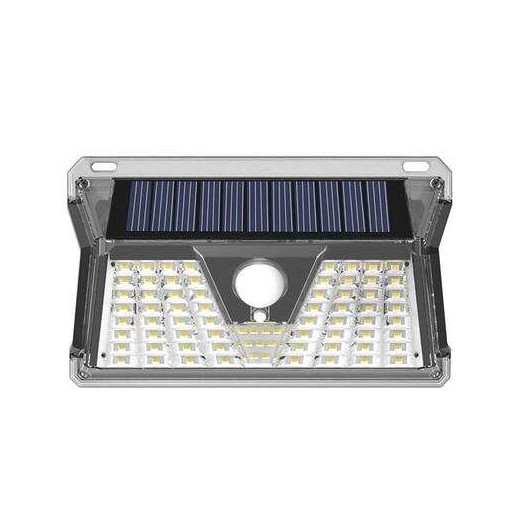 Elbat Aplique Led Solar - 260LM - Luz Fria 6500K - Sensor de Movimiento - Bateria 1200mAh