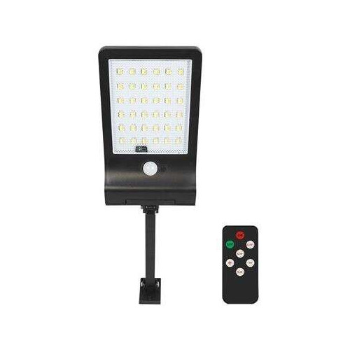 Elbat Farola Led Solar - 350LM - Luz Regulable 3000K/4000K/6500K - Bateria 1800mah - Sensor de Movimiento - Control Remoto
