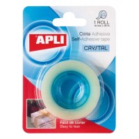 Apli Cinta Adhesiva Crystal - 19mm x 33m - Transparente y Resistente