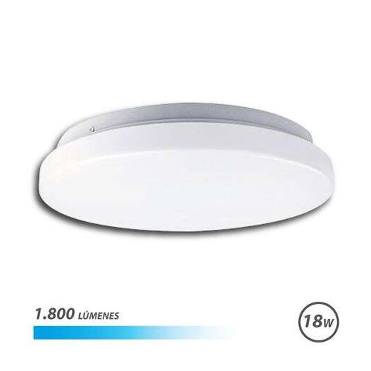 Elbat Aplique Redondo de Techo LED 18W 1800lm - 6500K Luz Fria - Diametro 30cm