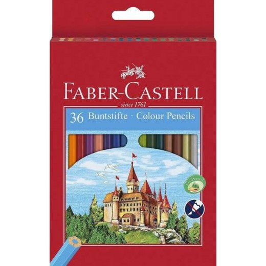 Faber-Castell Classic Colour Pack de 36 Lapices de Colores Hexagonales - Resistencia a la Rotura - Colores Surtidos