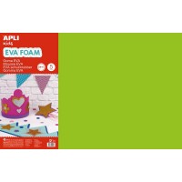 Apli Goma Eva Verde Claro 600x400 - 5 Hojas de Tamaño Grande y Flexible - Ideal para Manualidades y Decoracion