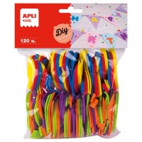 Apli Formas Goma Eva Numeros 120 U - Material Suave y Flexible - Facil de Cortar y Pegar - Ideal para Manualidades y Decoracion