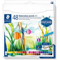 Staedtler 146 10C Pack de 48 Lapices de Colores Acuarelables - Resistentes a la Rotura - Colores Surtidos