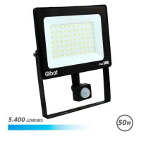 Elbat Foco LED de 50W - Potencia: 50W - Lumenes: 5400 - Sensor de Movimiento - 6.500K Luz Fria - 30.000 - 50.000 Horas de Vida - Angulo 120º - Proteccion: IP44 - Distancia Deteccion de Movimiento: 5 a 12 Metros