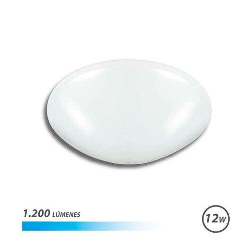 Elbat Lampara LED - Potencia 12W - Lumenes 1200 - Luz Fria 6500K - Ac 175-265V - Diametro 23cm - Angulo 180º - 30.000 Horas - Color Blanco