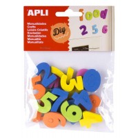 Apli Imanes Goma Eva Numeros 20U - Flexibles y Coloridos - Ideales para Manualidades y Educacion