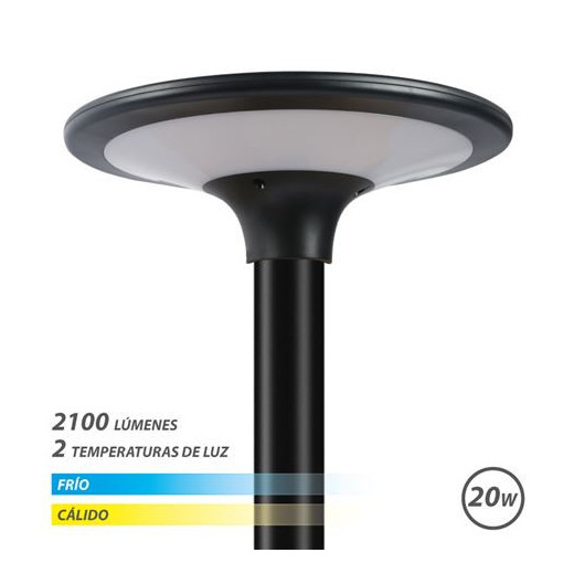 Elbat Farola LED Solar 20W 2100Lm 3000K/6000K - Color Negro
