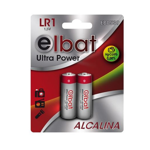 Elbat Pack 2 Pilas Alcalinas LR1 - Color Varios