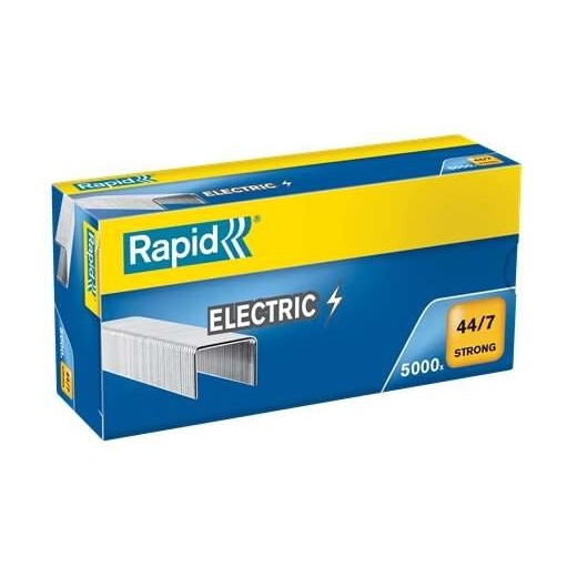 Rapid Strong 44/7 Electric Caja de 5000 Grapas 44/7 - Hasta 70 Hojas - Alambre Reforzado Galvanizado