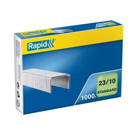 Rapid Caja de 1000 Grapas 23/10 - De 40 a 70 Hojas - Alambre Galvanizado - Patilla de 10mm