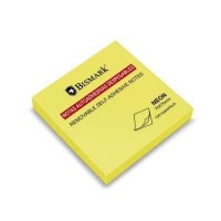 Bismark Bloc de 100 Notas Adhesivas 76x76mm - Color Amarillo Neon