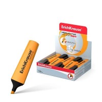 Erichkrause Visioline V-12 Marcador Fluorescente - Punta Biselada - Tinta a Base de Agua - Color Naranja