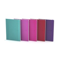 Oxford Signature A5 Cuaderno Cosido - Tapa de Goma Flexible - 80 Hojas Lisas - Colores Surtidos