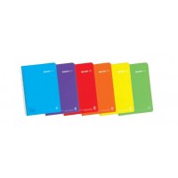 Enri Plus Cuaderno Espiral Formato Folio Pautado 3.5mm - 80 Hojas 90gr con Margen - Cubierta de Plastico - Colores Surtidos