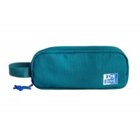 Oxford B-Smart Estuche Portatodo - 3 Compartimentos - Asa Lateral - Fabricado en Material Reciclado - Color Aqua