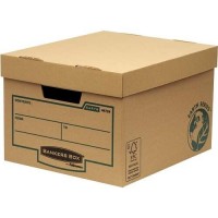 Fellowes Bankers Box Earth Contenedor de Archivos - Montaje Manual - Carton Reciclado Certificacion FSC - Color Marron